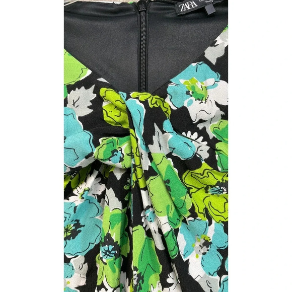 New ZARA Draped Floral Bodysuit Size XS - Picture 7 of 9